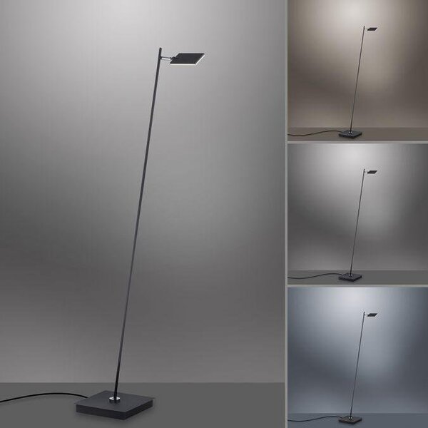 Paul Neuhaus Stojací LED lampa PURE MIRA 7,5W, v. 138 cm, 2700-5000K Barva: Hliník