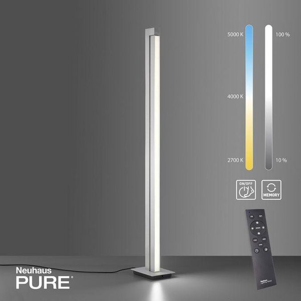 Paul Neuhaus Stojací LED lampa PURE-LINES, 20W, v. 140 cm, 2700-5000K Barva: Antracit