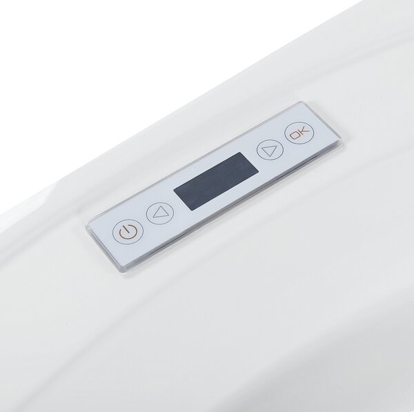 Rohová vířivá vana s LED osvětlením MILANO s reproduktorem Bluetooth 181 x 150 cm Bílá