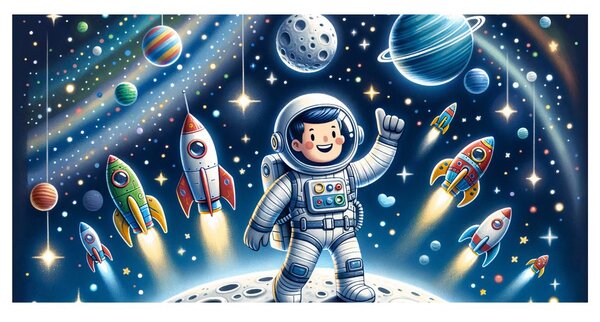 Obraz dobrodružství v galaxii malého hrdiny