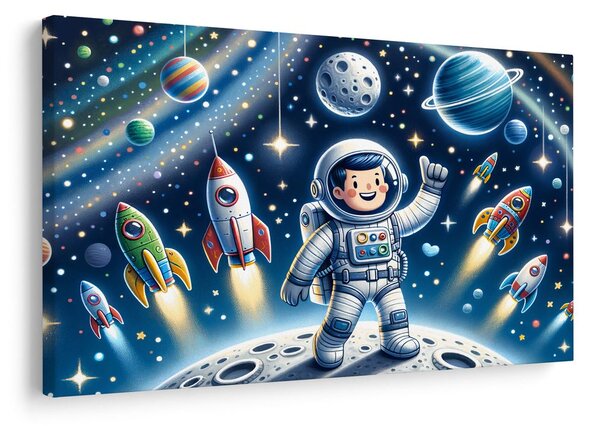 Obraz malý kosmonaut na dobrodružné misi