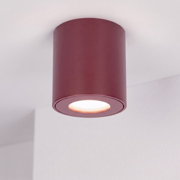 BRILAGI - Koupelnové bodové svítidlo MIA 1xGU10/30W/230V 84x80 mm burgundy IP54