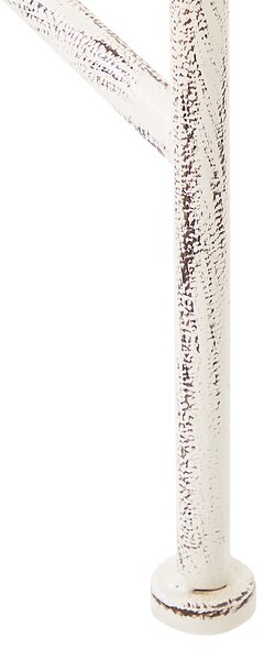 Zahradní lavice MILAZZO 130 cm Kov Bílá