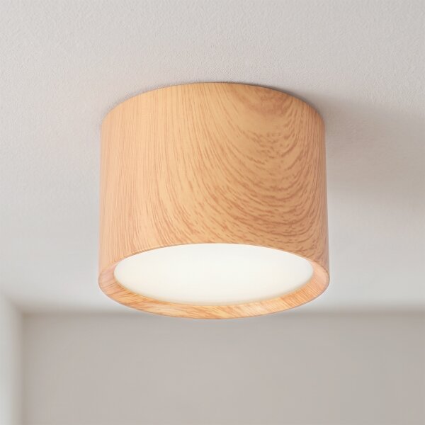 BRILAGI - Koup. bodové svítidlo SMOOTH 1xGX53/15W/230V 60x82 mm dekor dubu IP54
