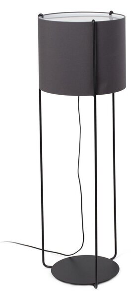 DRUM černá/šedá stojací lampa - FARO