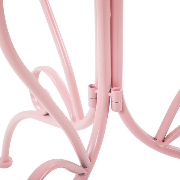 Bistro stolek ALBINIA 70 cm 70 cm Kov Růžová