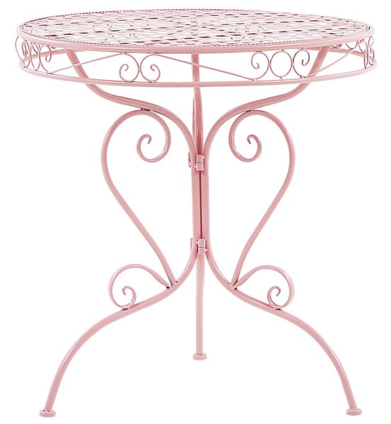 Bistro stolek ALBINIA 70 cm 70 cm Kov Růžová