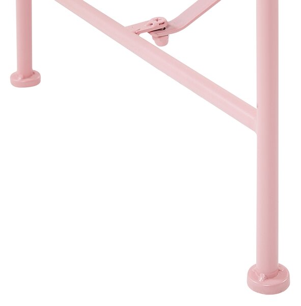 Zahradní lavice CAVINIA 125 cm Kov Růžová