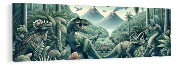 Obraz divoký svět dinosaurů