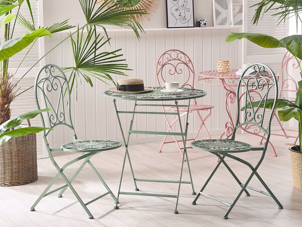 Bistro stolek TRENTO 70 cm 70 cm Kov Světle zelená
