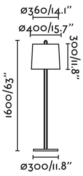 MONTREAL bílá stojací lampa - FARO