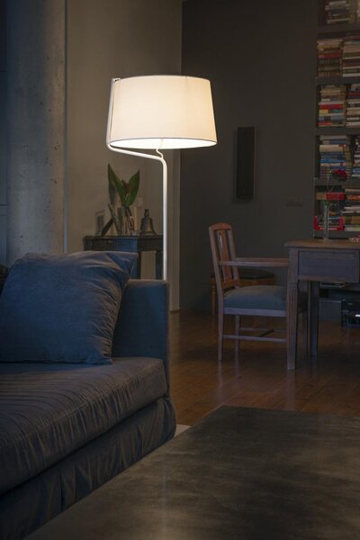 BERNI bílá stojací lampa - FARO