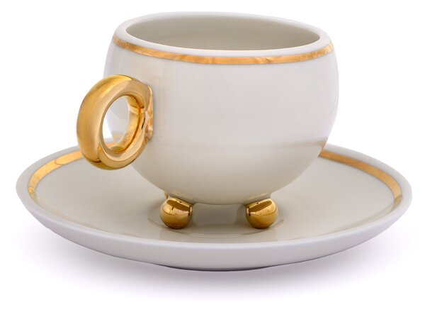 Modernista designové šálky Art Deco Teacup With Saucer