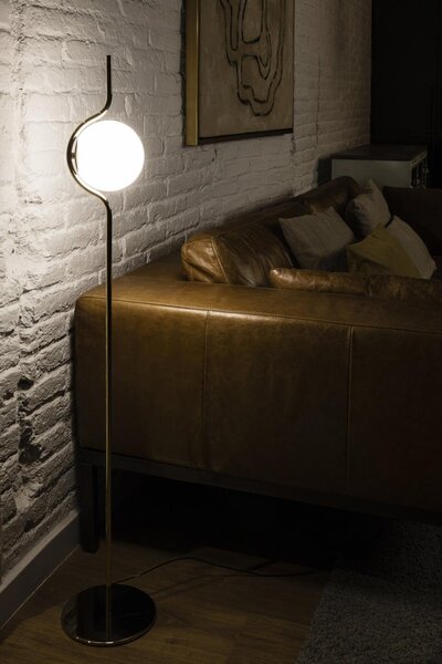 LE VITA zlatá stojací lampa stmívatelná - FARO