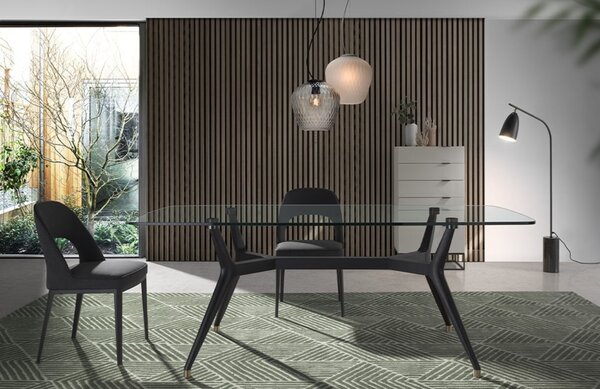 -25 % Dny MOMENTI– Černá kovová stojací lampa Angel Cerdá No. 8051, 147 cm