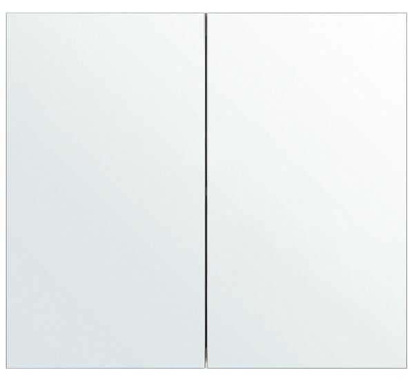 Nástěnná zrcadlová skříňka do koupelny NAVARRA 80 cm 70 cm Bílá