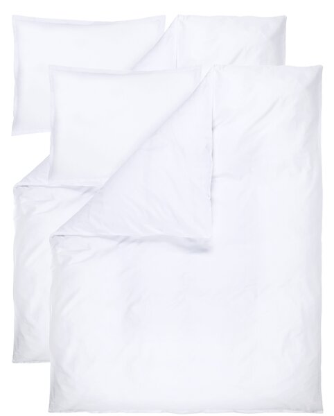 Livarno® Sada saténového ložního povlečení, 140 x 200 cm, 70 x 90 cm, 2dílná, bílá (800014559)