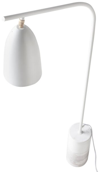 Bílá kovová stojací lampa Angel Cerdá No. 8036, 147 cm
