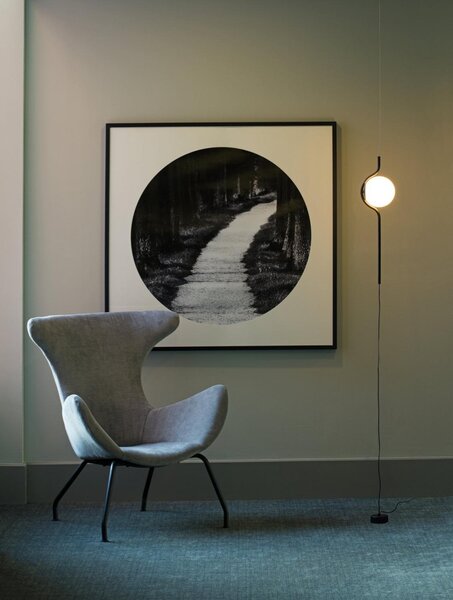 LE VITA závěsná/stojací lampa, černá - FARO