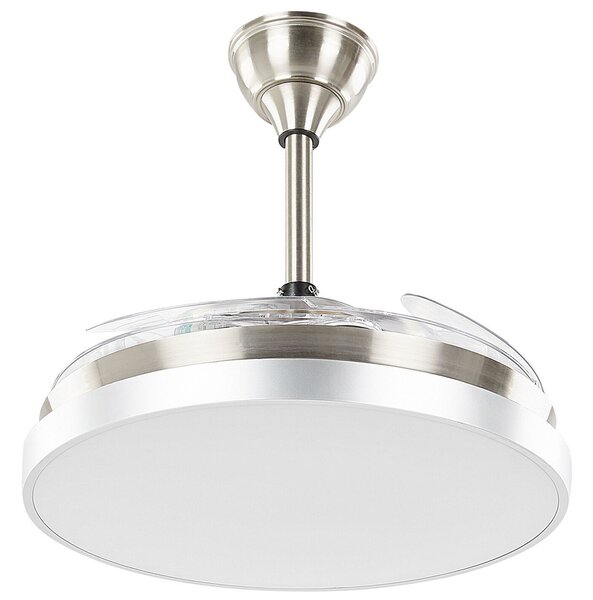 Stropní ventilátor se světlem IBAR s dálkovým ovládáním LED Průhledná