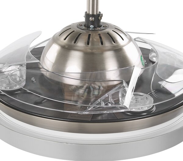 Stropní ventilátor se světlem IBAR s dálkovým ovládáním LED Průhledná