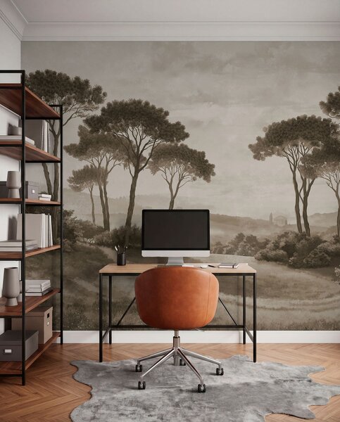 Fototapety Krajina se stromy v retro sépiovém odstínu, Fototapety příroda, w05122v2 : uwalls.cz
