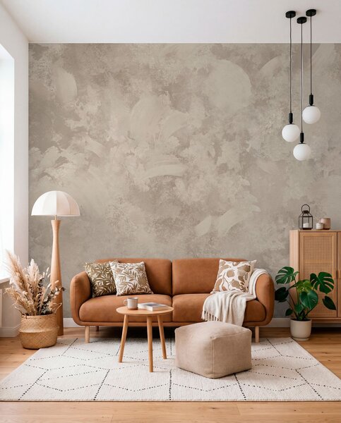 Fototapety Abstraktní textura štětce v béžových tónech ve stylu minimalismu, Fototapety abstraktní, w05160 : uwalls.cz