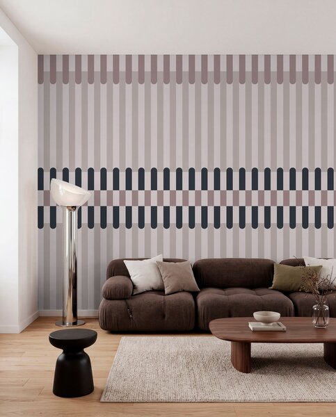 Fototapety Pruhovaný vzor v krémových a tmavě modrých odstínech, Fototapety geometrie, w05150v2 : uwalls.cz
