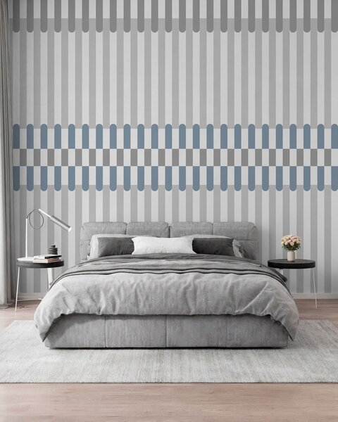 Fototapety Pruhovaný vzor v odstínech šedé a modré, Fototapety geometrie, w05150v6 : uwalls.cz