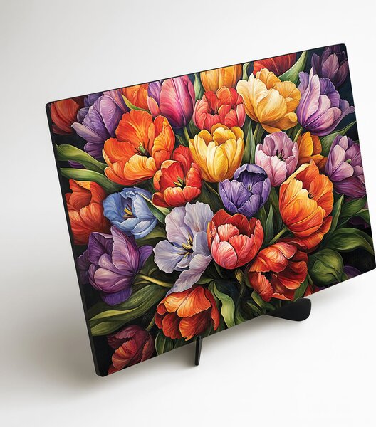 DUBLEZ | Dřevěný obraz - Tulipány | UV tisk, Premium