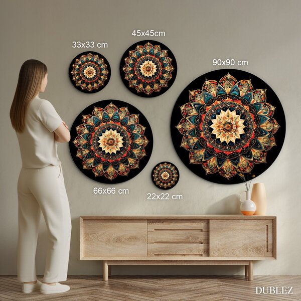 DUBLEZ | Dřevěný obraz - Escher mandala | UV tisk, Premium