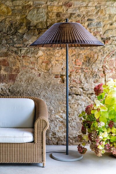 SAIGON šedá/hnědá stojací lampa 2M W100 - FARO