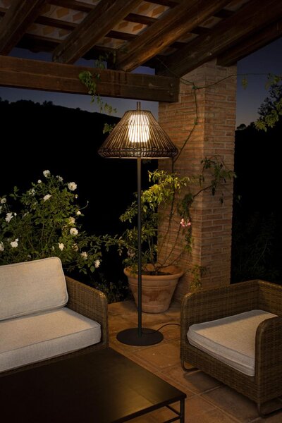 SAIGON šedá/hnědá stojací lampa 2M W70 - FARO