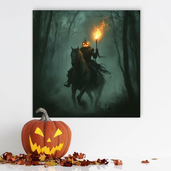 DUBLEZ | Halloween obraz - Bezhlavý jezdec | UV tisk, Premium