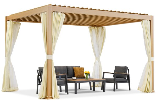 Lagos Premium 3x4 Garden Point dřevěná volně stojící terasová pergola - bílá