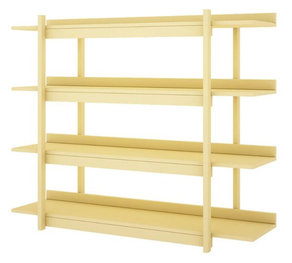 Dřevěná nástěná knihovna FRAME vanilková