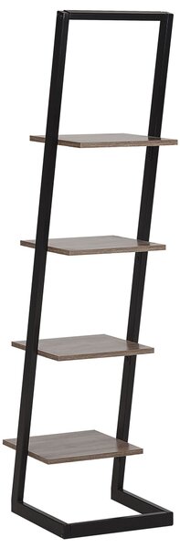 Regál se 4 policemi JOPLIN 143 cm Černá