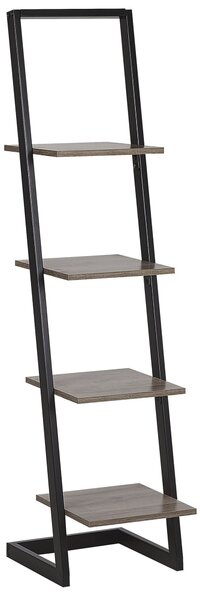 Regál se 4 policemi JOPLIN 143 cm Černá