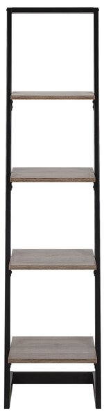 Regál se 4 policemi JOPLIN 143 cm Černá