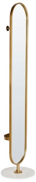 Stojan na kabáty se zrcadlem MOODY 170 cm Kov Zlatá