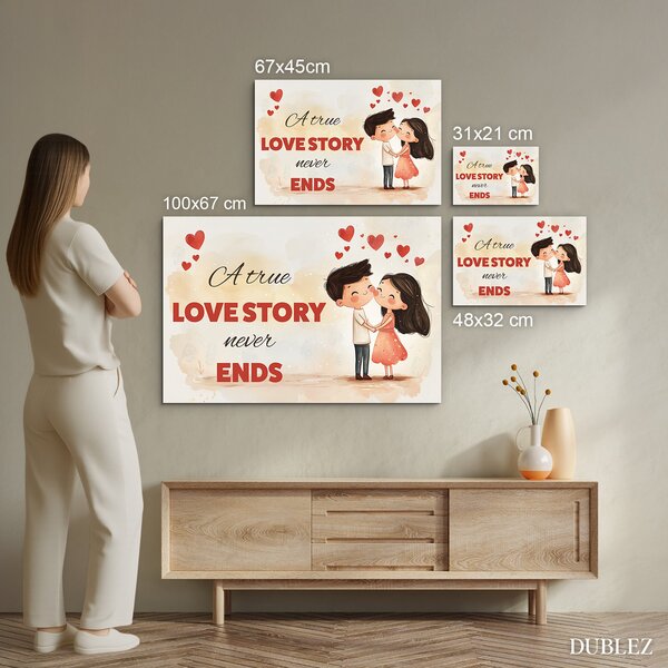 DUBLEZ | Zamilovaný obraz - True Love Story | UV tisk, Premium