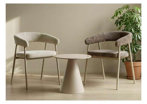 Konferenční stolek Imola II, kámen / krémová