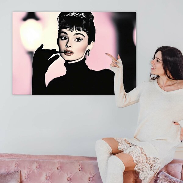DUBLEZ | Dřevěný obraz - Audrey Hepburn | UV tisk, Premium