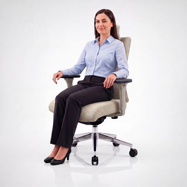Ergonomická kancelářská židle světle béžová VECTOR