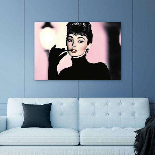 DUBLEZ | Dřevěný obraz - Audrey Hepburn | UV tisk, Premium