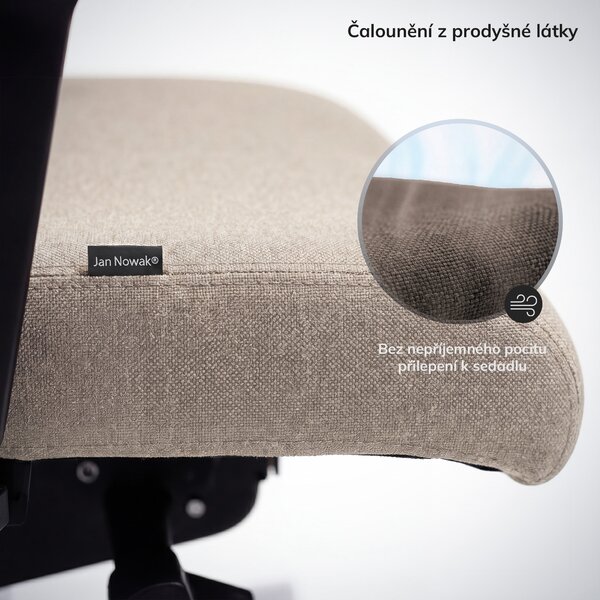 Ergonomická kancelářská židle světle béžová VECTOR
