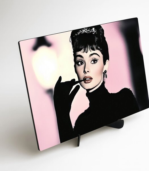 DUBLEZ | Dřevěný obraz - Audrey Hepburn | UV tisk, Premium