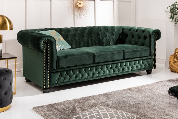 Sedačka CHESTERFIELD ZAMAT - zelená
