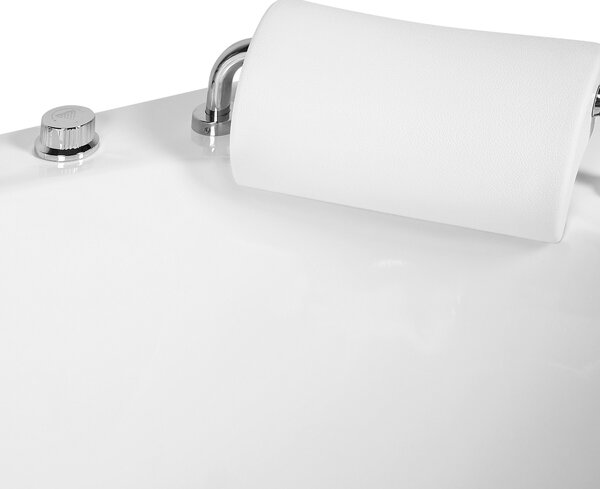 Rohová vířivá vana s LED osvětlením MANGLE 201 x 150 cm Bílá