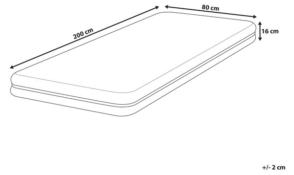 Pěnová matrace COMFORT FLEX CORE H2/3 středně tvrdá 80 x 200 cm